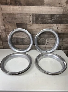 1970'S-80'S CHEVY PICKUP TRUCK K5 BLAZER RALLY WHEEL SET OF 4 15" TRIM RINGS OEM - Picture 1 of 16