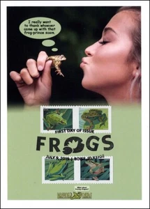 Sc. 5395-8 Frogs Dragon Cards FDC – Kiss, Pictorial Postmark - Picture 1 of 1