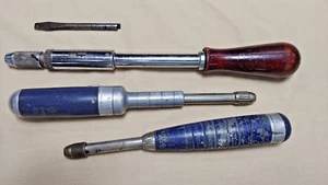 Lot Ratcheting Screwdrivers Yankee 130A 2 x Craftsman Hand Drills - Picture 1 of 7