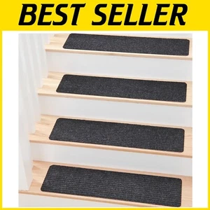 Durable 8" x 30" Non-Slip Carpet Runner Treads - Ideal for Elders & Families - Picture 1 of 10