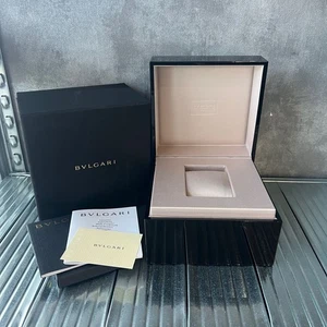 Vintage BVLGARI enamel watch box with booklet and cushion black storage mzmr A - Picture 1 of 13