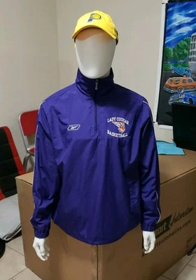 CHAQUETA PEQUEÑA VINTAGE REEBOK PARA HOMBRE PÚRPURA MEDIA CREMALLERA JERSEY BOLSILLOS BALONCESTO Foto 1 de 4