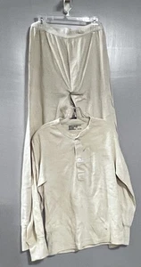 Vtg Army Military Issue Thermal Set Pants Drawers & Henley 1950 1960s Wool Med - Picture 1 of 12