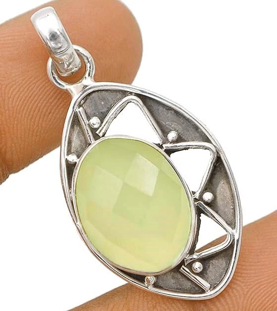 Natural Aquamarine 925 Solid Sterling Silver Pendant  - Image 1 of 1