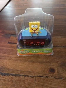 SpongeBob SquarePants Plug In Vintage Alarm Clock 2002 New Sealed Nick - Picture 1 of 5