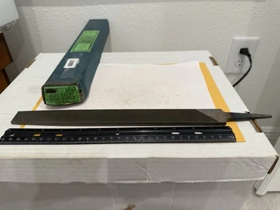 JOHNSON AND BROTHER New Johnson & Brother 12” Flat Lathe Long Angle File, Single Cut