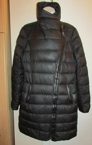 Women’s Mackage Puffer Coat Black Mid Length Quilted High Neck Size L - Picture 1 of 9