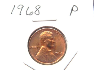 1968 (P) Lincoln Penny - Picture 1 of 2