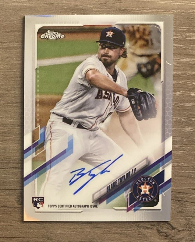 2021 Topps Chrome Rookie Auto Blake Taylor #RA-BT Auto RC Houston Astros - Image 1 of 1