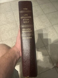 Life Application Study Bible Living Translation Tyndale Burgundy Bonded Leather - Picture 1 of 14