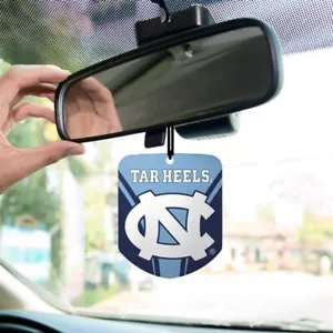 North Carolina Tar Heels Air Freshener Fresh Scent 2 Pack Car Truck 3x3 Inches - Picture 1 of 3