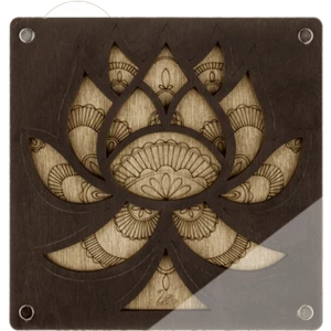 Wood bead organizer tray with lid "Flower" - Picture 1 of 4