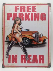Retro Schild Blechschild Dekoration Deko Vintage Schild Free Parking - Bild 1 von 1