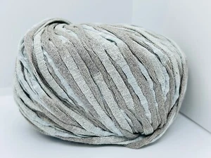 Trendsetter Infinity #108 Grey Ashe Silk Cotton Blend Mesh Net Tube Yarn 50g 85y - Picture 1 of 9