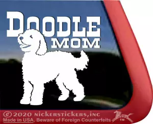 Doodle Mom | High Performance Goldendoodle Labradoodle Window Decal Sticker - Foto 1 di 3