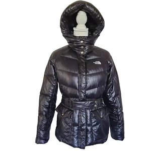 Parka tampón medio plumón The NORTH FACE Nuptse talla S negra brillante vintage retro - Imagen 1 de 15