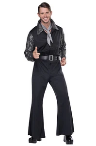Flashy 70's Style Jumpsuit Disco Adult Costume - Picture 1 of 2