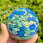 673g Natural Azurite Quartz Sphere Crystal Energy Ball Reiki Healing Gem Decor