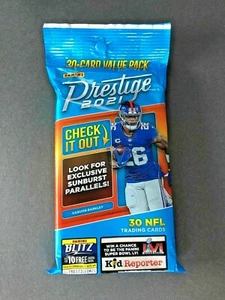 2021 Prestige NFL Cello Pack Sun Burst Exclusives 30 Card Value Pack Fast Ship - Picture 1 of 1