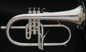 Adams Sonic Flugelhorn in Beautiful Silver Plate Amazing Professional horn - Picture 1 of 8