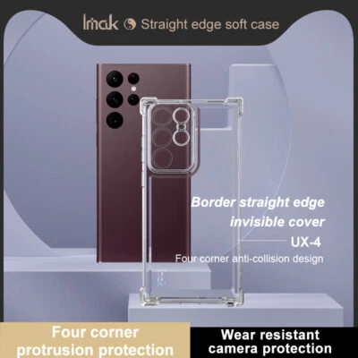 Funda protectora transparente suave IMAK para Samsung Galaxy S22 ultra lujosa a prueba de golpes airbag Foto 1 de 4