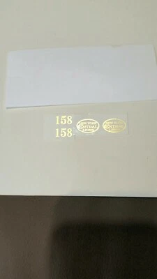 LIONEL158 PRE-WAR O GAUGE LOCO GOLD METALLIC WATERSLIDE DECAL 0 4 0 ENGINE SET - Image 1 of 3