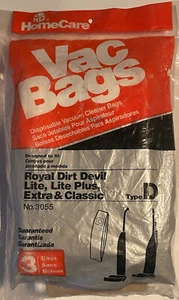 Home Care ~ Type D Vac Bags ~ 3055 Royal Dirt Devil Lite+ ~ Brand New ~ Sealed - Picture 1 of 2