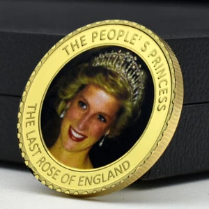 Princess Diana Challenge Coin England Royal Golden Commemorative Medal Crafts - Bild 1 von 12