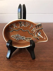 Vintage Australian Pottery Ashtray Aboriginal Theme - Picture 1 of 5