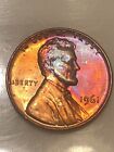 1961 Lincoln Cent Rainbow Tone Uncirculated