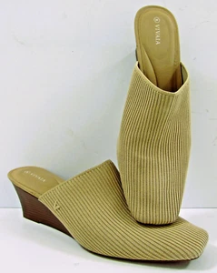 Vivaia Margot Wedger Mules Square Toe Wedge Mules Size 43 US Size 11.5-12 - Picture 1 of 11