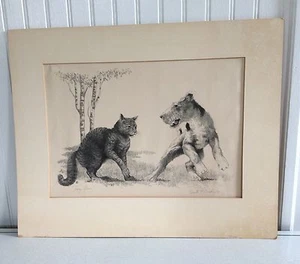 Black & White Etching/Paper by Victor Becker-Titled "Sez You" - Picture 1 of 6
