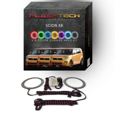 Kit de anillo halo LED cambiante multicolor RGB para faros Scion xB 2008-2010 Foto 1 de 4