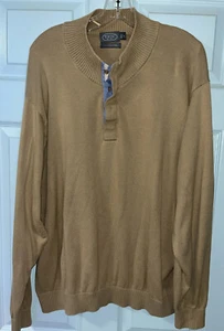 Talbots Men’s Long Sleeve Brown Pullover Sweater Size XL  100% Prima Cotton - Picture 1 of 12