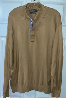 Talbots Men’s Long Sleeve Brown Pullover Sweater Size XL  100% Prima Cotton - Image 1 of 4