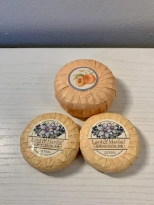 3X VTG Lord & Mayfair Soap Facial Bars Almond Peach French Milled 1987 Marietta - Picture 1 of 6
