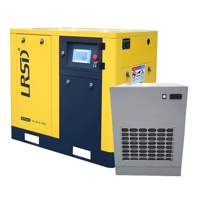 30Hp 230V Rotary Screw Air Compressor 3Ph with 140 CFM Refrigerated Air Dryer - Image 1 of 4