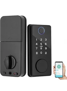 Smart Lock serratura per porta con impronte digitali 5 in 1 serratura per porta ingresso senza chiave serratura per porta intelligente - Foto 1 di 9