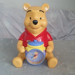 Vintage Disneys Winnie The Poo Wecker & Münzbank. Getestet Funktioniert - Bild 1 von 8