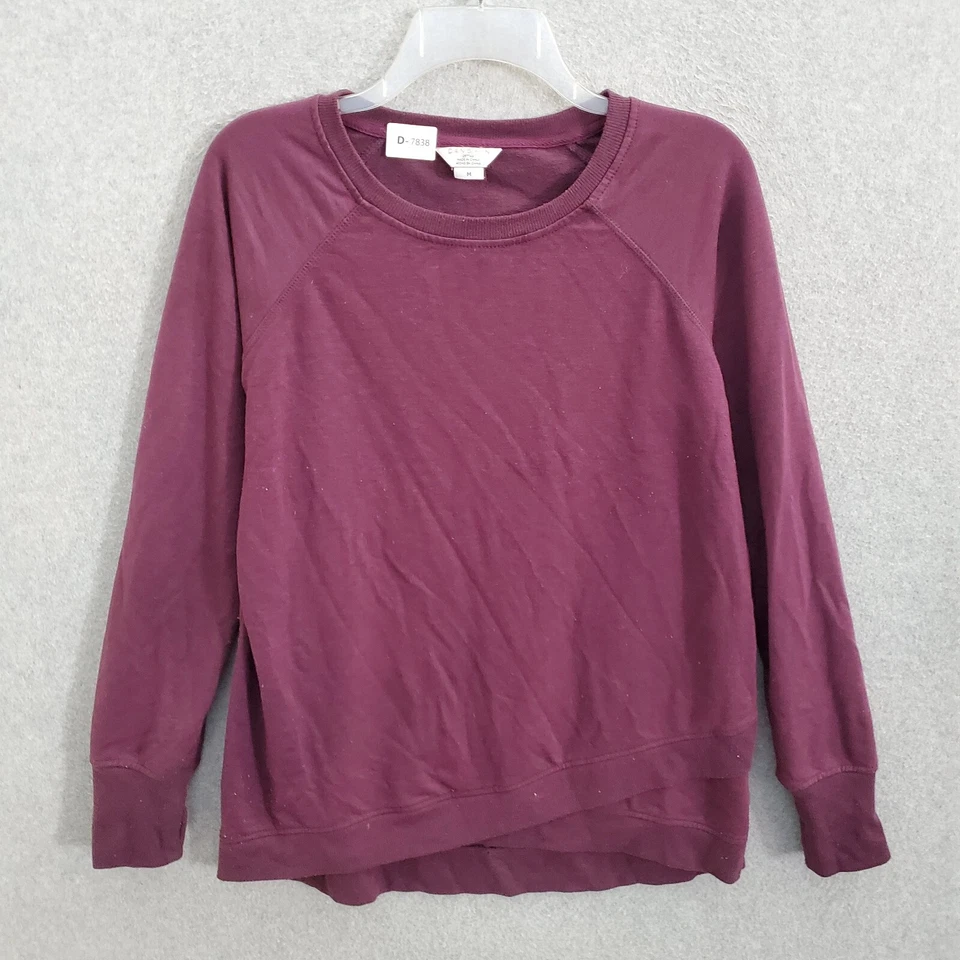 Pullover Danskin Mujer Ropa Activa Top Medio Púrpura Manga Larga Dobladillo Asimétrico Foto 1 de 4