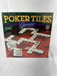 Master Pieces POKER TILES Family Game SEALED 2-4 Players Ages 12 and Up 2005 New - Picture 1 of 3