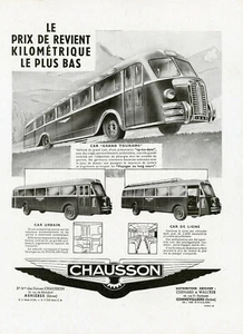 "CARS CHAUSSON" Annonce originale entoilée FRANCE ILLUSTRATION 1949 - Imagen 1 de 1