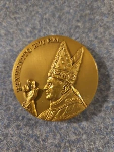MEDAGLIA PAPALE BENEDETTO XVI VIAGGIO SIDNEY 2008 BRONZO - Picture 1 of 2