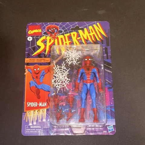 Spider-Man Animated Cel Shaded Walmart Exclusive Retro Marvel Legends 6" Figure Cover