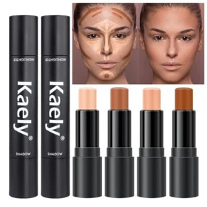 Kaely 4 Color Highlighter Contour Stick,Cream Contour Palette Kit for - Picture 1 of 6