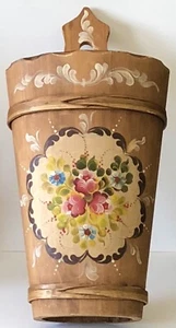Vintage handgefertigt BAYERISCHES Holz BEMALT Regenschirmständer HALTER deutsche Volkskunst - Bild 1 von 12