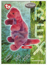 Ty Beanie Babies REX the T-Rex Dinosaur BBOC Platinum Edition Card