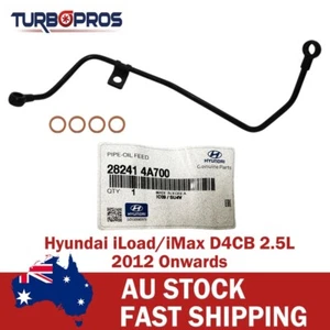 Genuine Turbo Oil Feed Pipe+Gaskets For Hyundai iLoad/iMax D4CB 2.5L 2012 - - Picture 1 of 10