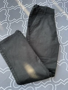 CHAPS Approved School Wear Flat Front Casual Chino Boys Black Pants Sz 10 - Picture 1 of 4