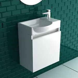 Alpenberger Gäste WC Waschbecken mit Unterschrank Badmöbel Waschtisch vormont. - Bild 1 von 9